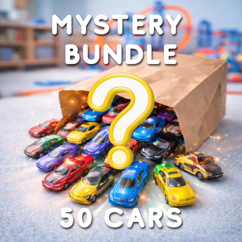 Mystery Bundle - 50 Classic Die-Cast Cars | Hot Wheels Style | Mixed Brands